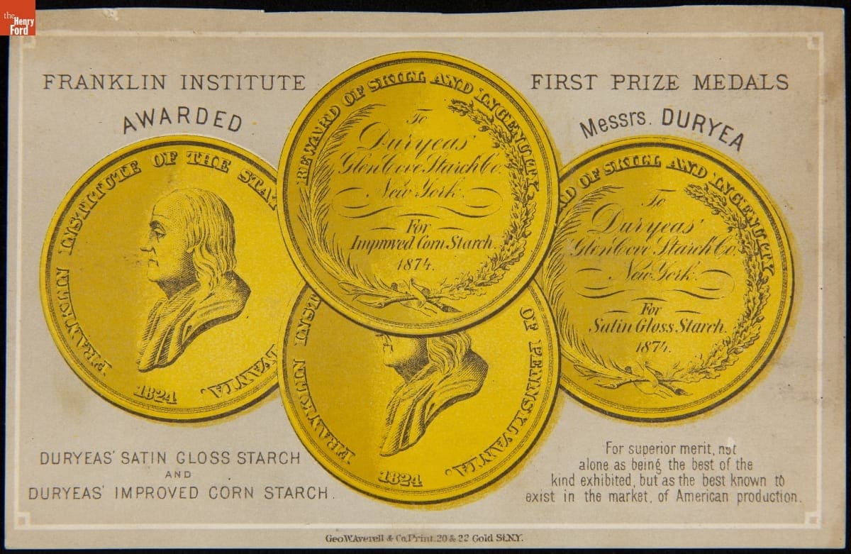 Trade Card for Duryea's Glen Cove Starch Company, 1824-1874