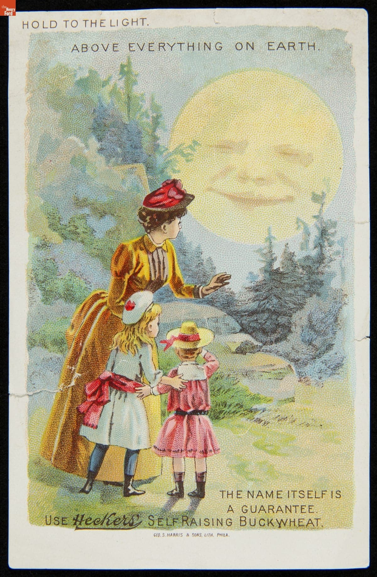 Trade Card for Heckers' Self Raising Buckwheat, Croton Mills, 1880-1900