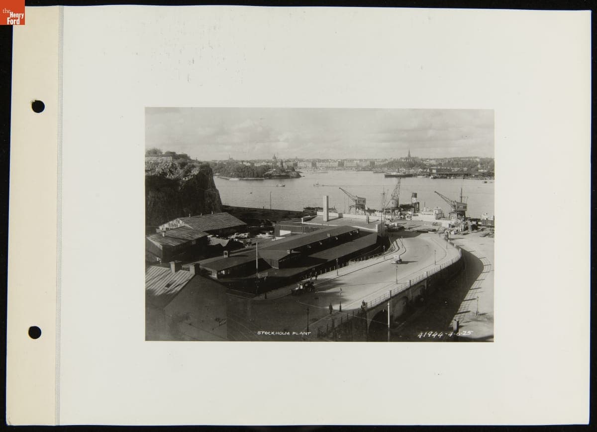 Aerial View of Ford Motor Company Branch in Stockholm, Sweden, April 6, 1925