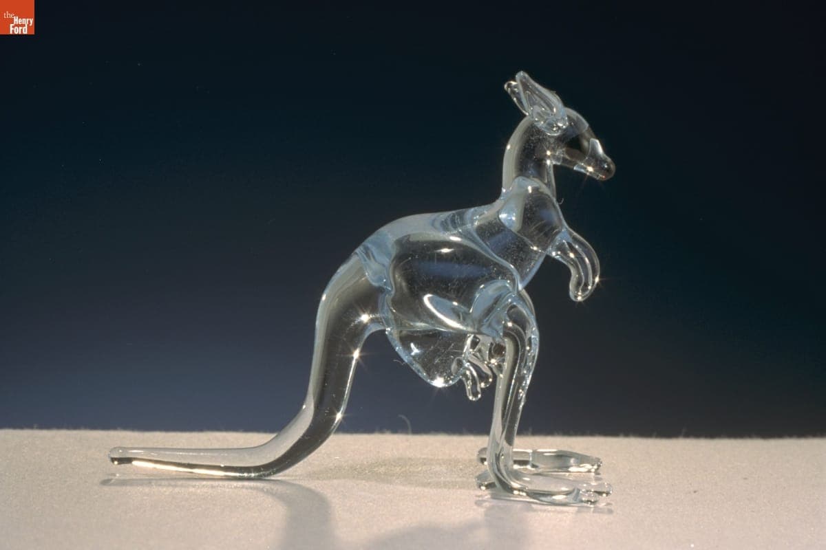 Miniature Glass Figure, Kangaroo, 1955-1985