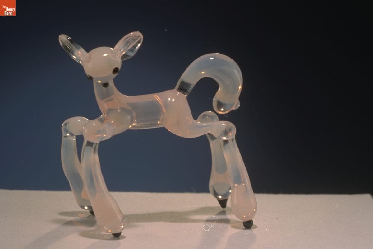 Miniature Glass Figure, Balloon Animal Fawn, 1955-1985