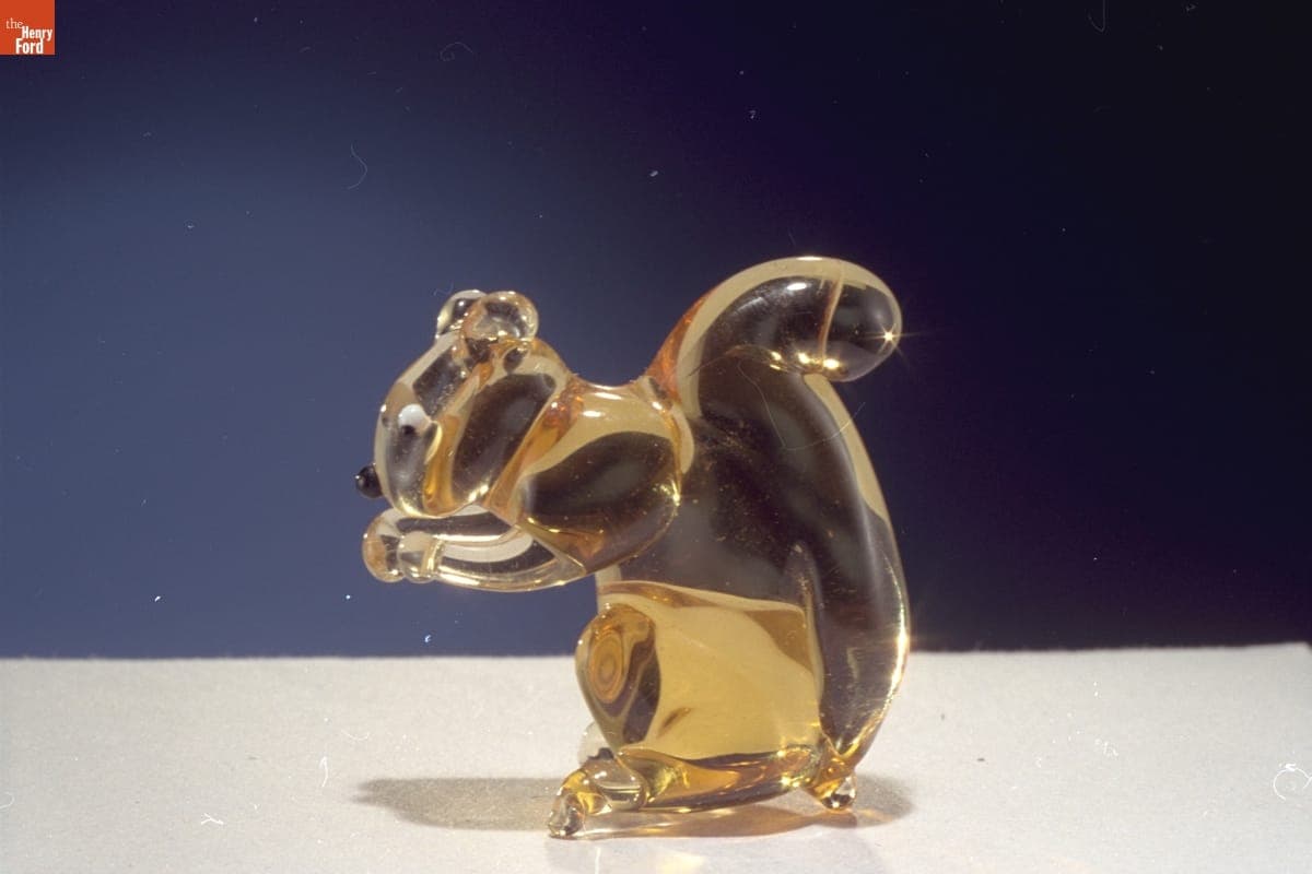 Miniature Glass Figure, Squirrel, 1955-1985