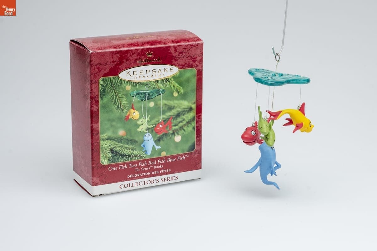Hallmark "Dr. Seuss Books Series: One Fish Two Fish Red Fish Blue Fish" Christmas Ornament, 2000
