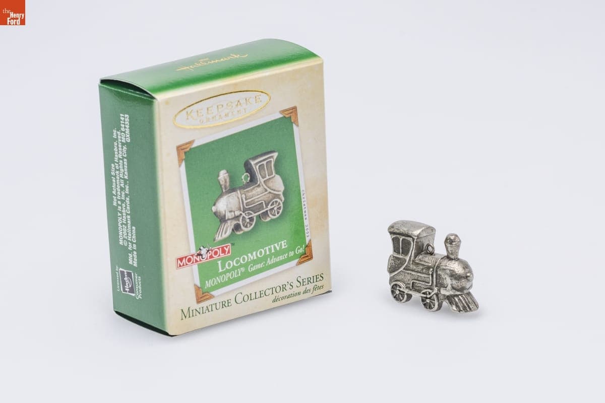 Hallmark "Monopoly Game: Advance to Go! Series: Locomotive" Miniature Christmas Ornament, 2002