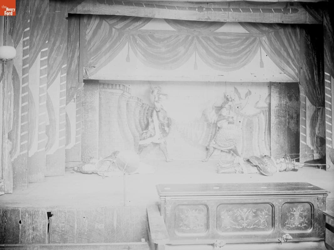 Painted Scenery, Stage with Props and Actors, 1890-1915