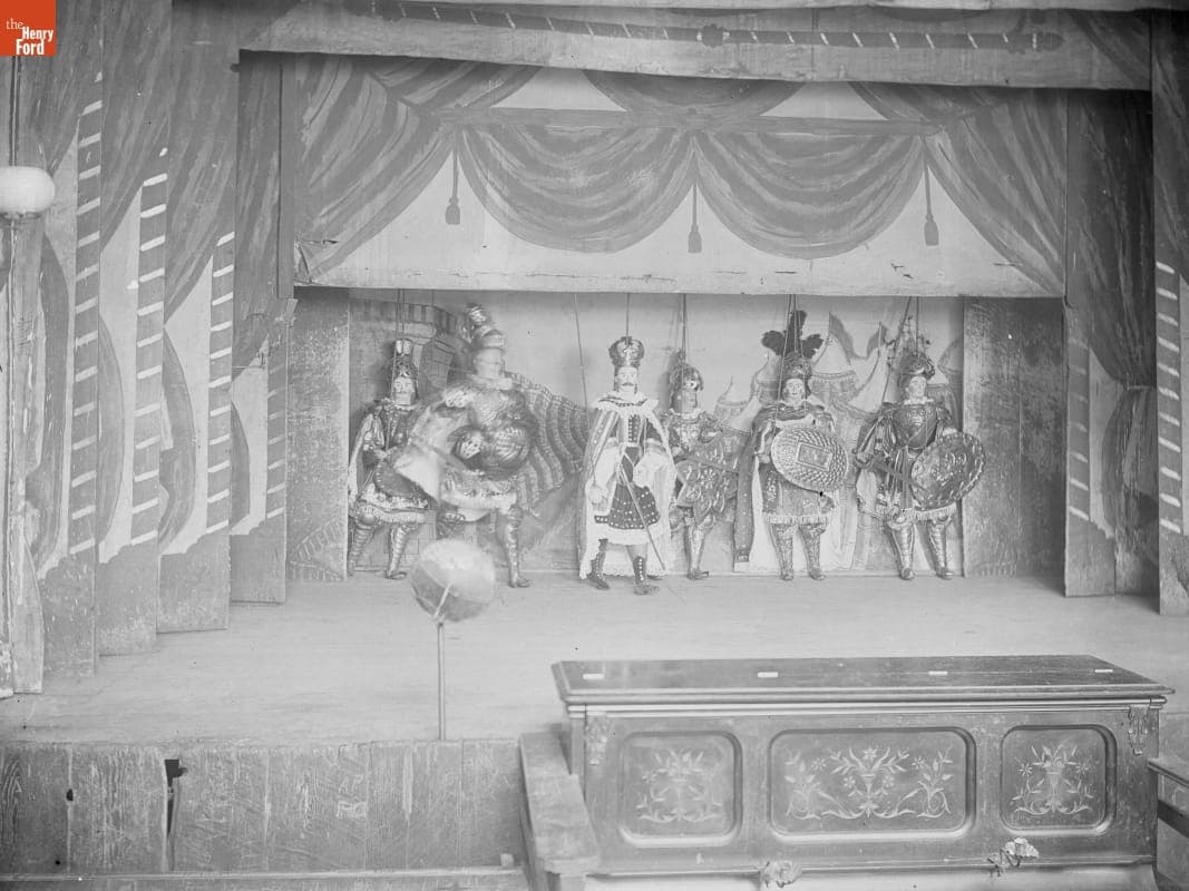 Painted Scenery, Stage with Props and Actors, 1890-1915