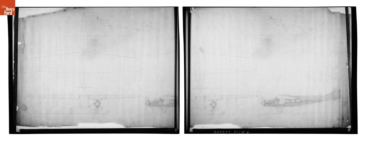 Drawing, Ford Tri-Motor (4-AT) with Open Cockpit