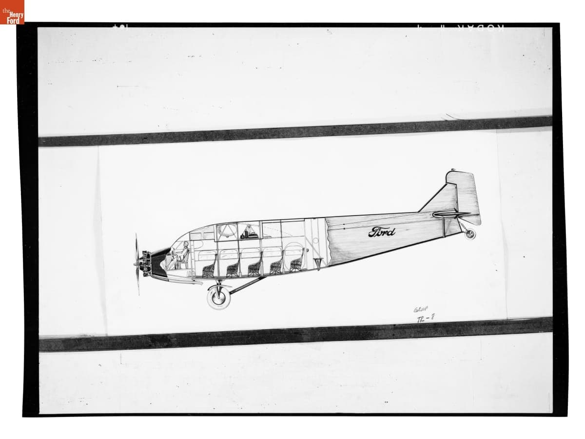 Cutaway Drawing of a Ford Tri-Motor (4-AT)