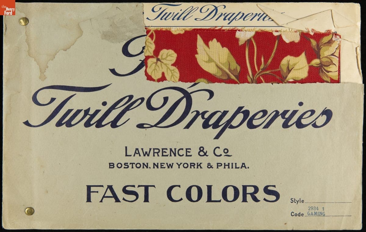Lawrence & Co., Pacific Twill Draperies, "29341 Gaming," circa 1965