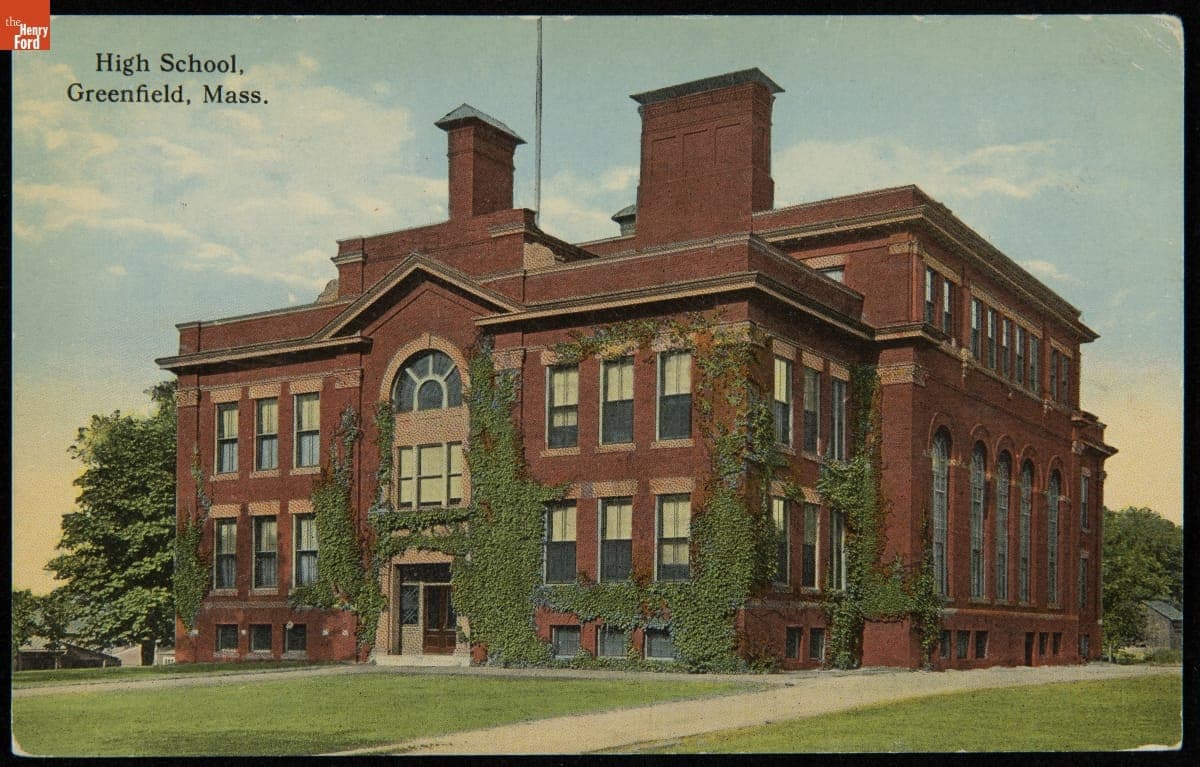 High School, Greenfield, Massachusetts, circa 1914