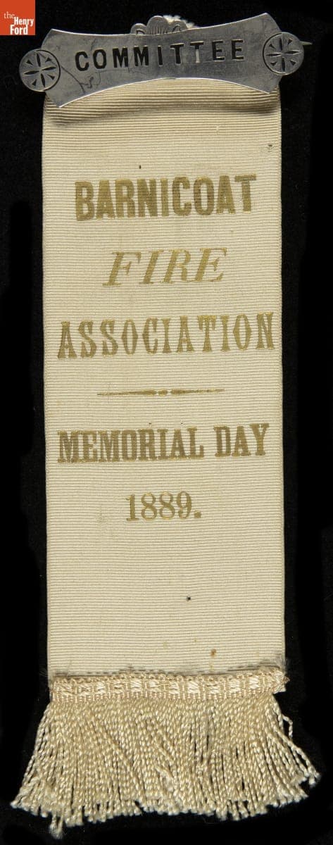 Barnicoat Fire Association Memorial Day Ribbon, 1889