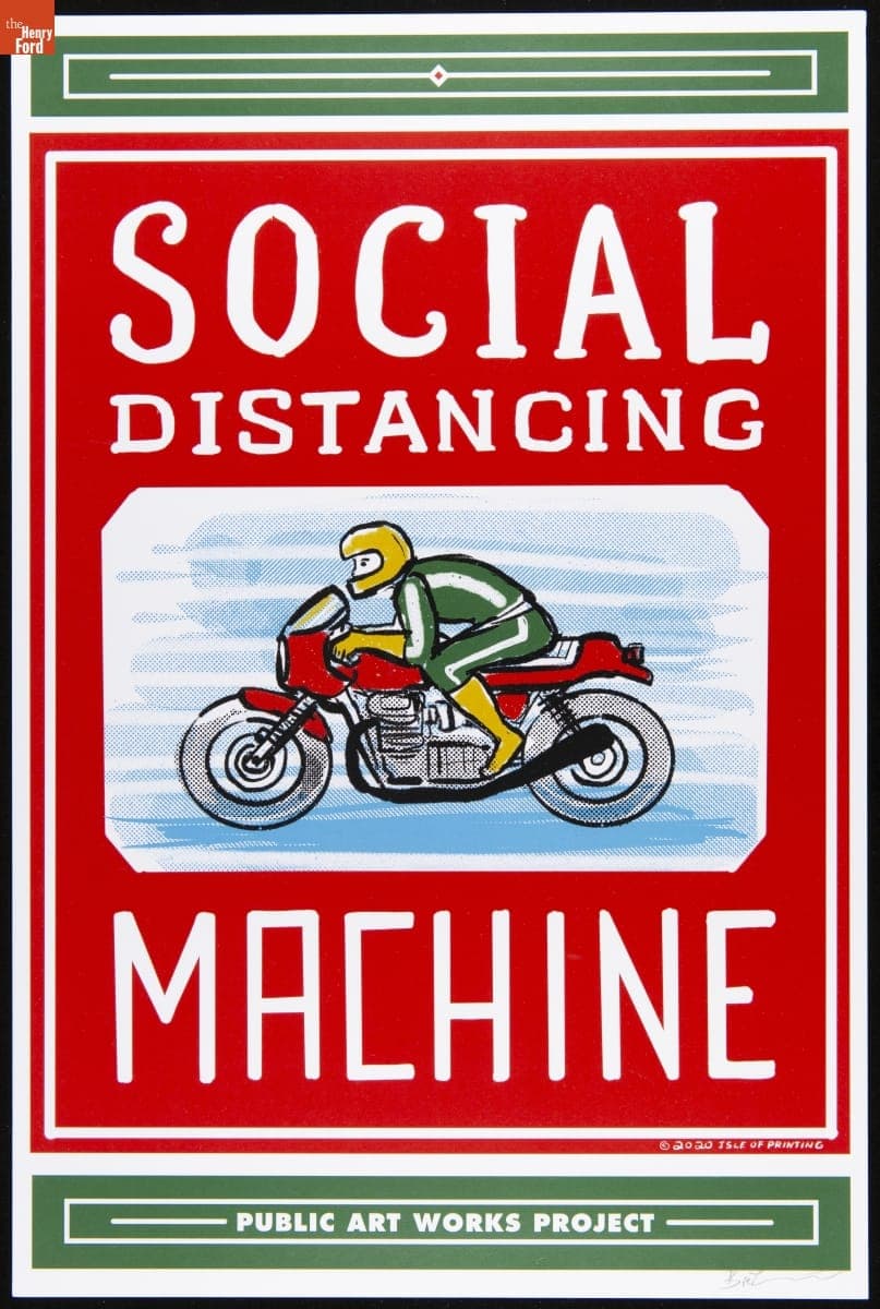 Public Service Poster, "Social Distance Machine," 2020