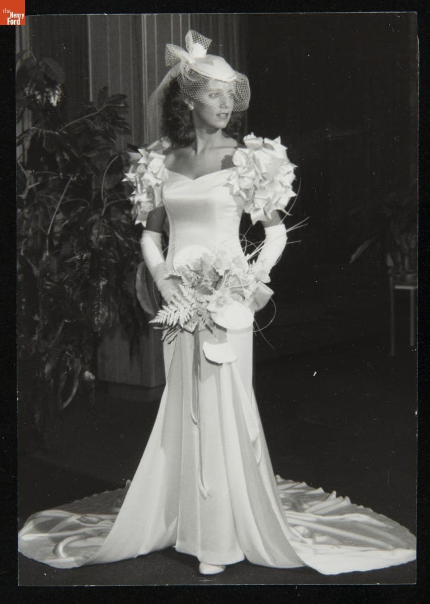 Patricia Dougherty in Her Wedding Dress, St. John's Armenian Church, Southfield, Michigan, November 29, 1985