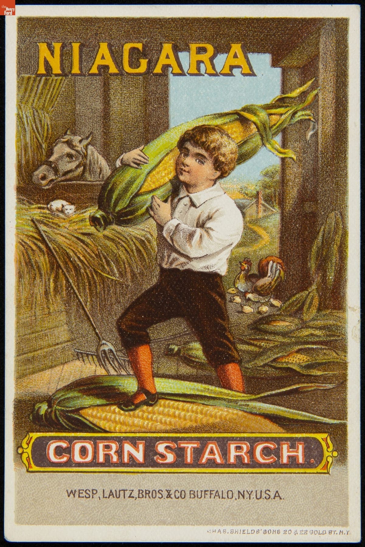Trade Card for Niagara Corn Starch, Wesp, Lautz Bros. & Co., 1880-1885