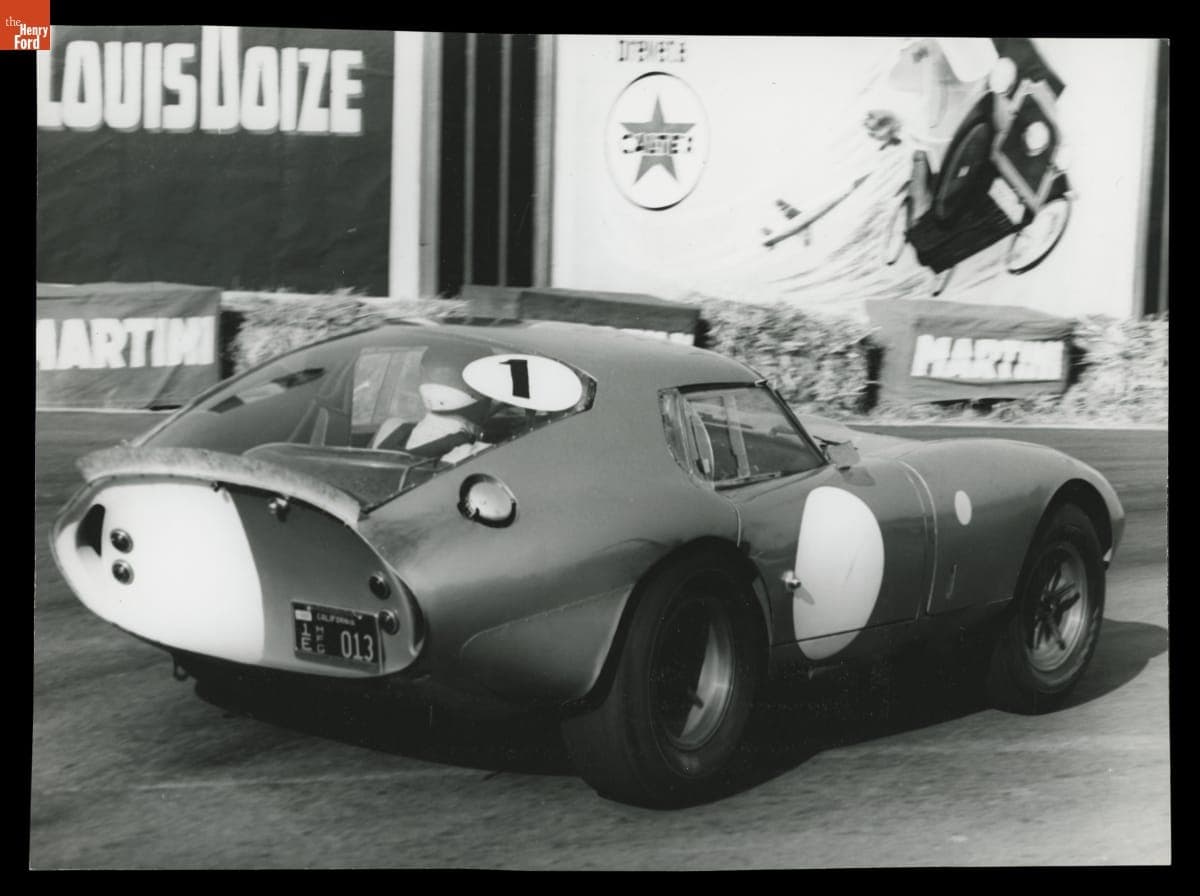 Shelby Cobra Daytona Coupe Driven by Phil Hill in the Grand Prix de Spa, Francorchamps, Belgium, May 1964