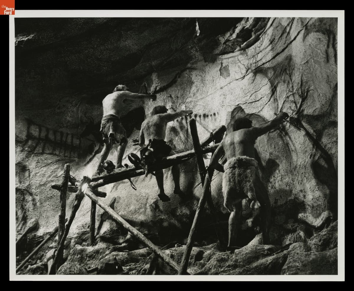 "Primeval World" Scene on the "Magic Skyway" Ride in the Ford Wonder Rotunda at the New York World's Fair, 1964-1965