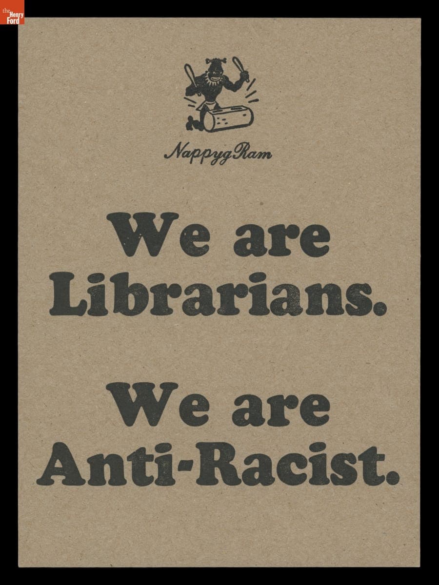 Letterpress Print, "We are Librarians. We are Anti-Racist," 2021