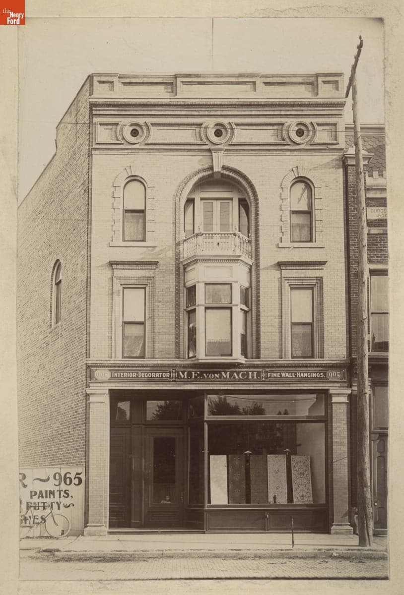M.E. Von Mach Store, Michigan Avenue, Detroit, Michigan, 1887-1919