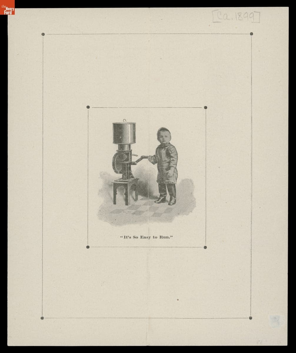 Circular Advertising the De Laval Cream Separator, "It's So Easy to Run," circa 1899