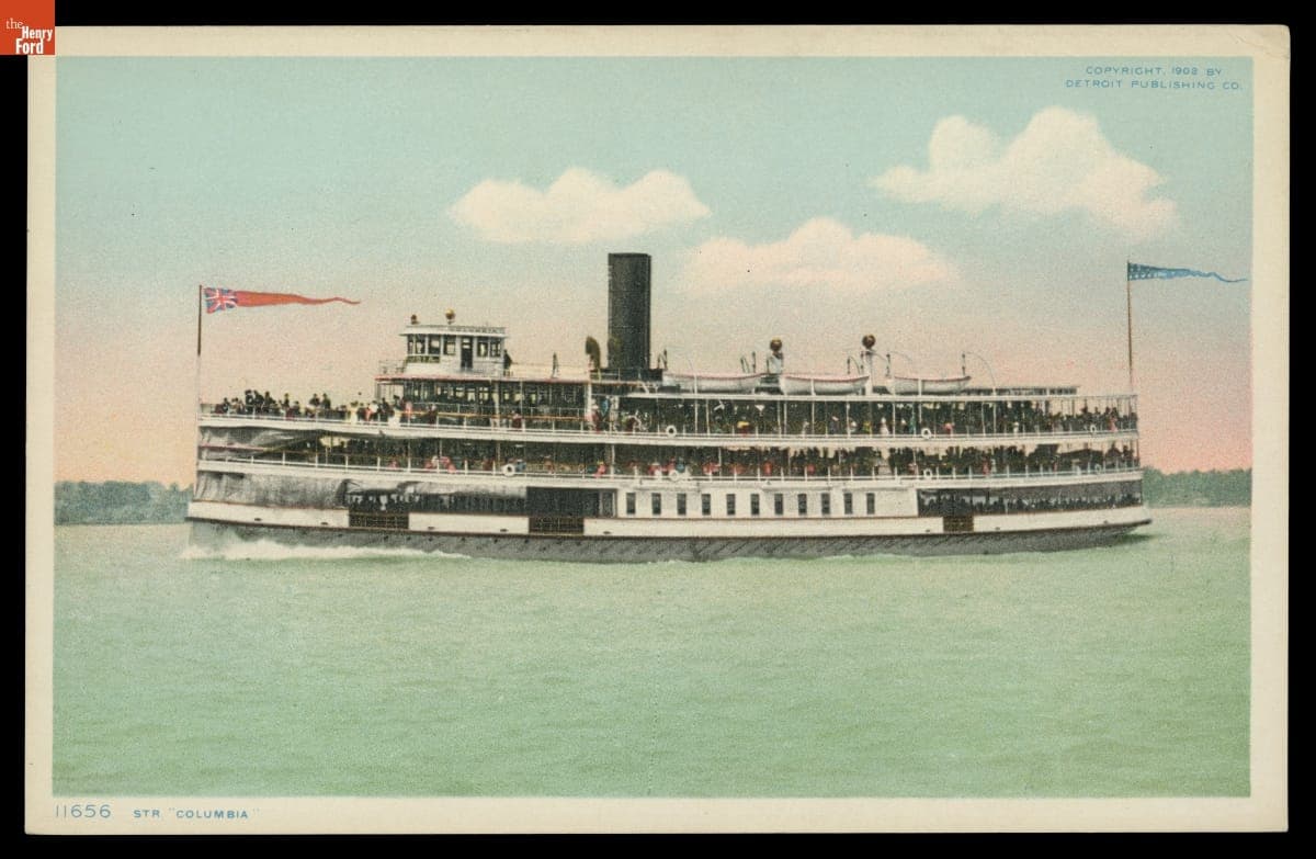 Steamer Columbia, Serving Bois Blanc Island, Ontario, 1903