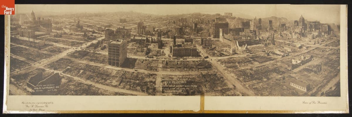 Bird's Eye View of the Ruins of San Francisco, 1906