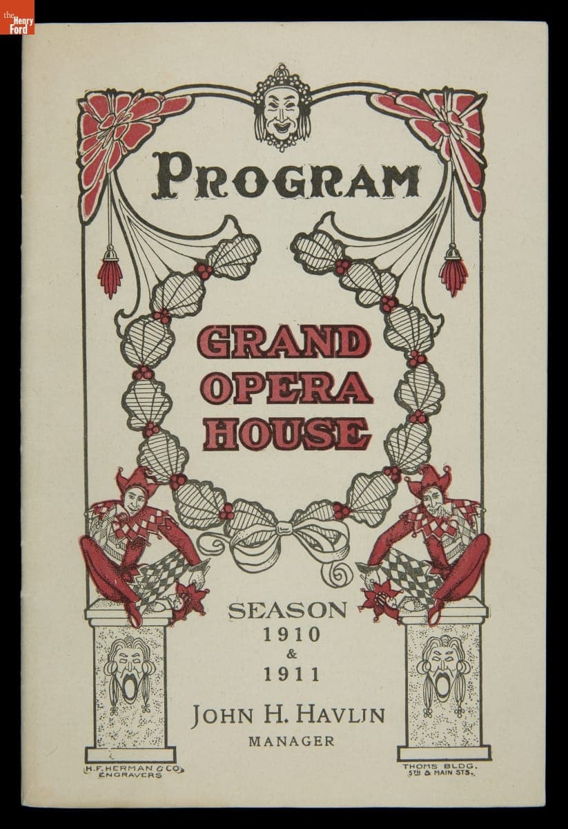 Grand Opera House Program for the Week Beginning January 9, 1911, "Julian Eltinge, The Fascinating Widow"
