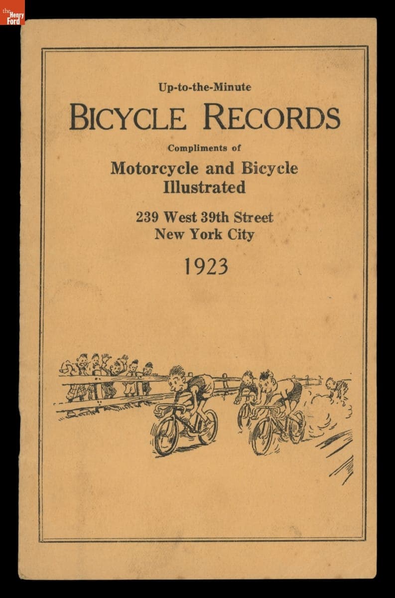 "Up-to-the-Minute Bicycle Records," 1923