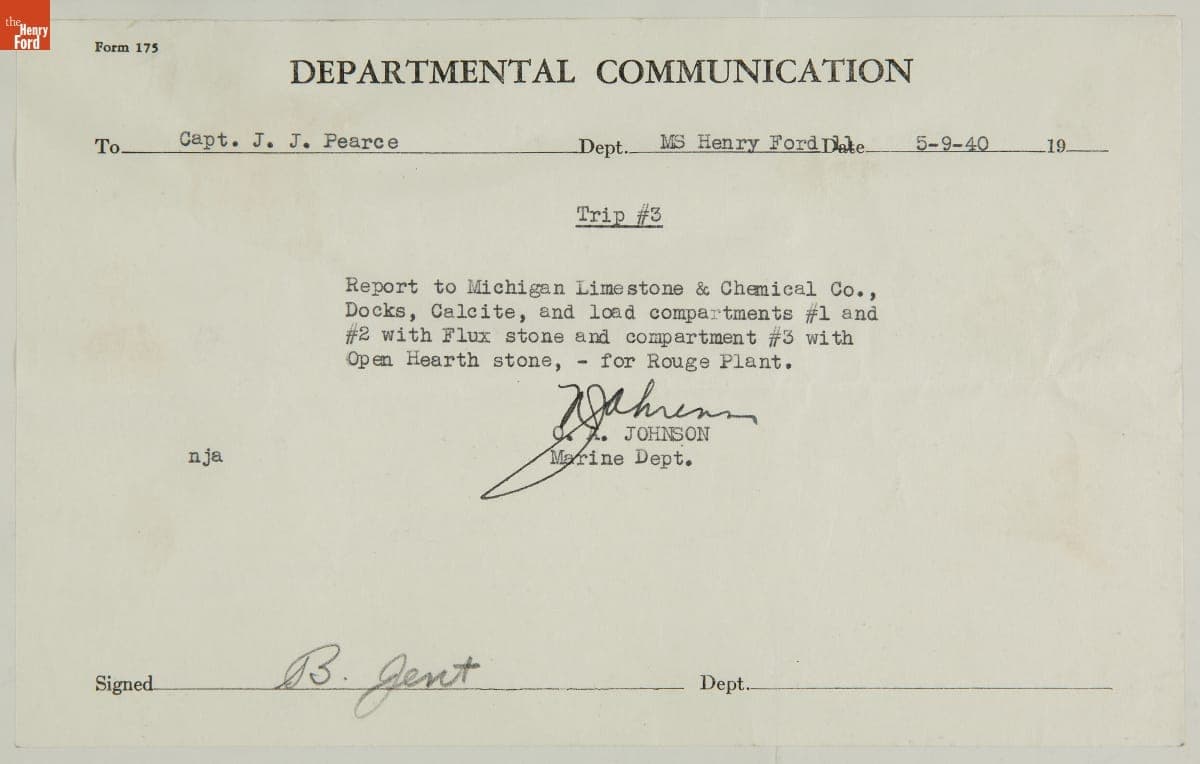 Ship's Log for MS Henry Ford II, Trip 3, May 10-13, 1940