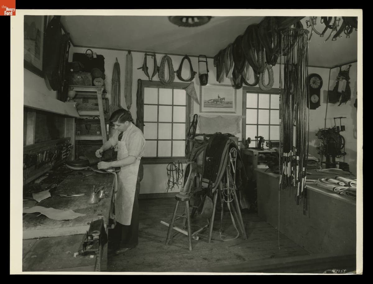 Leather Shop in Henry Ford Museum "Street of Shops" Exhibit, February 1941