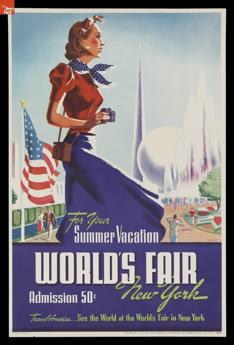 Advertising Poster, "For Your Summer Vacation, World's Fair, New York," 1939-1940