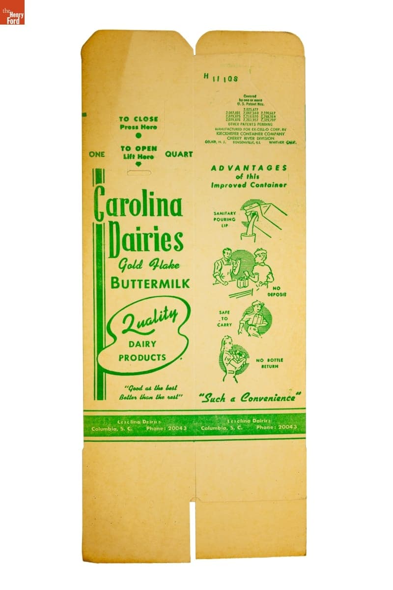 Carolina Dairies Buttermilk Carton