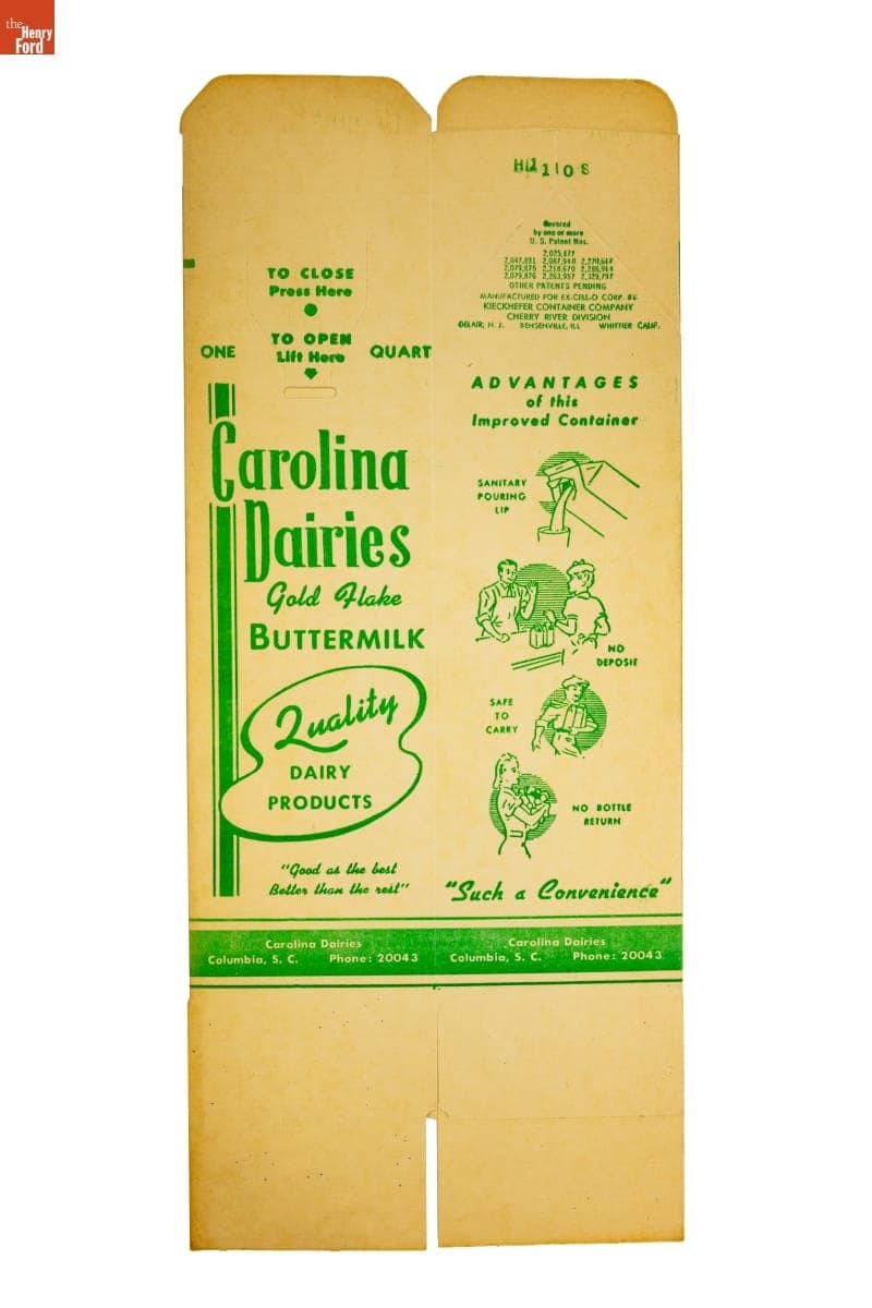 Carolina Dairies Buttermilk Carton