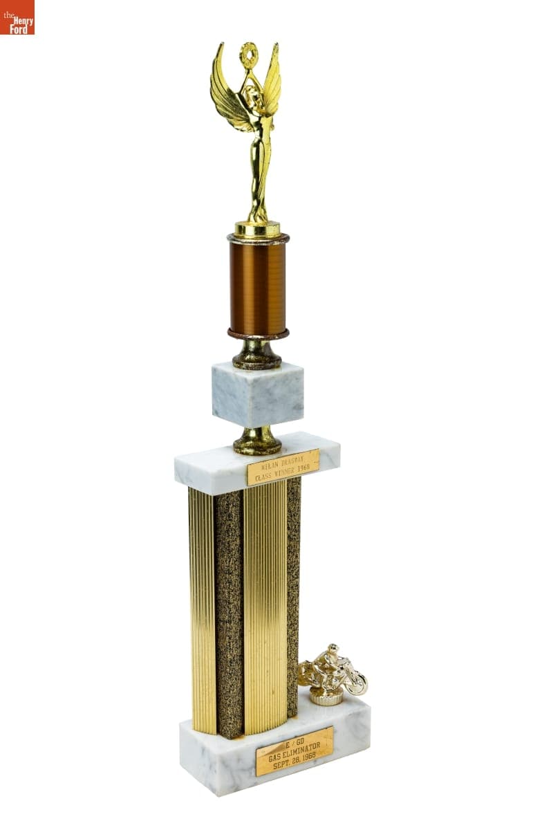 "Milan Dragway Class Winner" Trophy, 1968