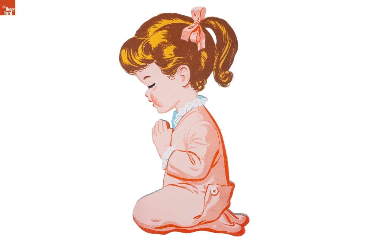 Praying Girl from the "Now I Lay Me Down to Sleep" Wall Decoration Set, 1948-1968