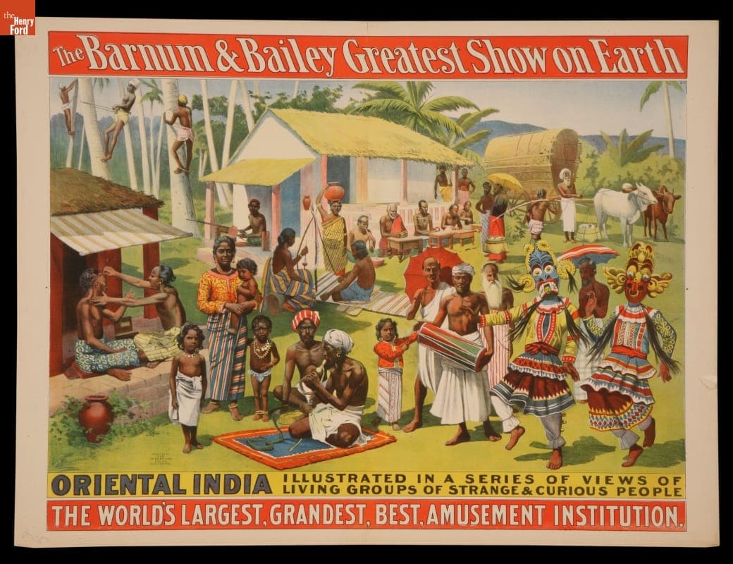 Circus Poster, Barnum and Bailey Circus Presents: "Oriental India," 1896