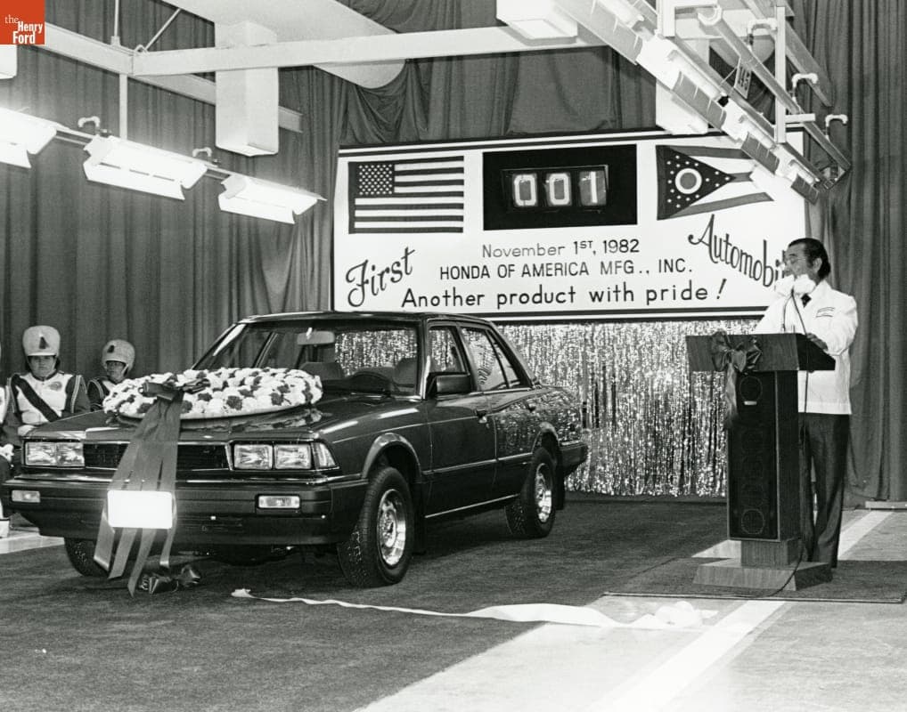 Presentation of First American-Made Honda Car, November 1, 1982