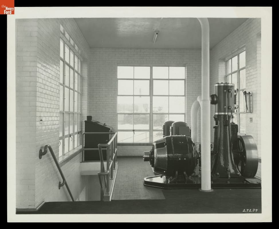 Inside Willow Run Ford Village Industry Plant Powerhouse, February 1940