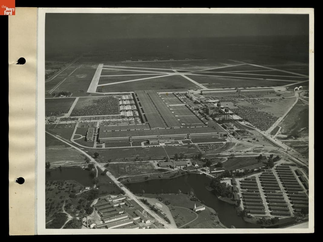 Aerial View of the Ford Motor Company Willow Run Bomber Plant, September 1945