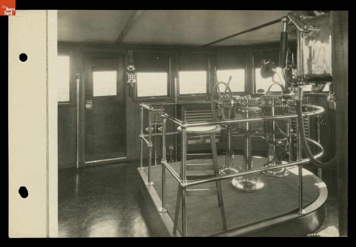 Wheelhouse of Freighter "Henry Ford II," 1925
