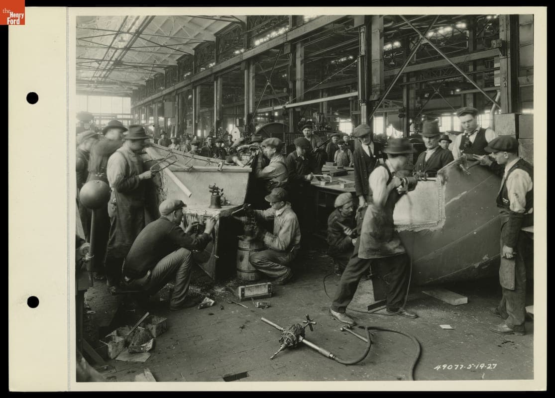 Salvage Boats at Ford Motor Company Rouge Plant Shipyard, 1927