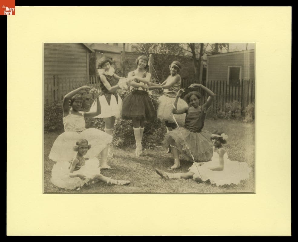 Young Women and Girls Posing in Ballerina Costumes, circa 1930