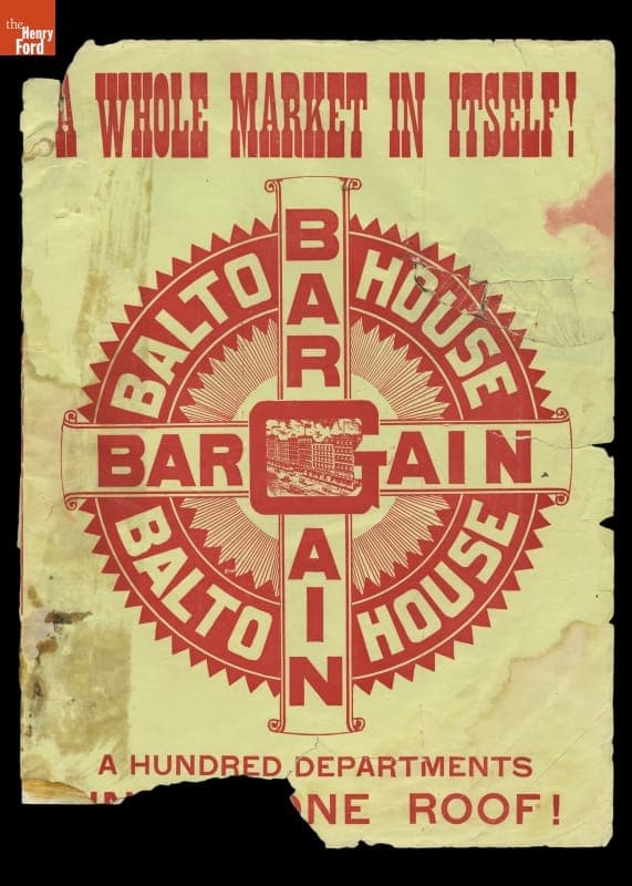 Sales Catalog, Baltimore Bargain House, 1902