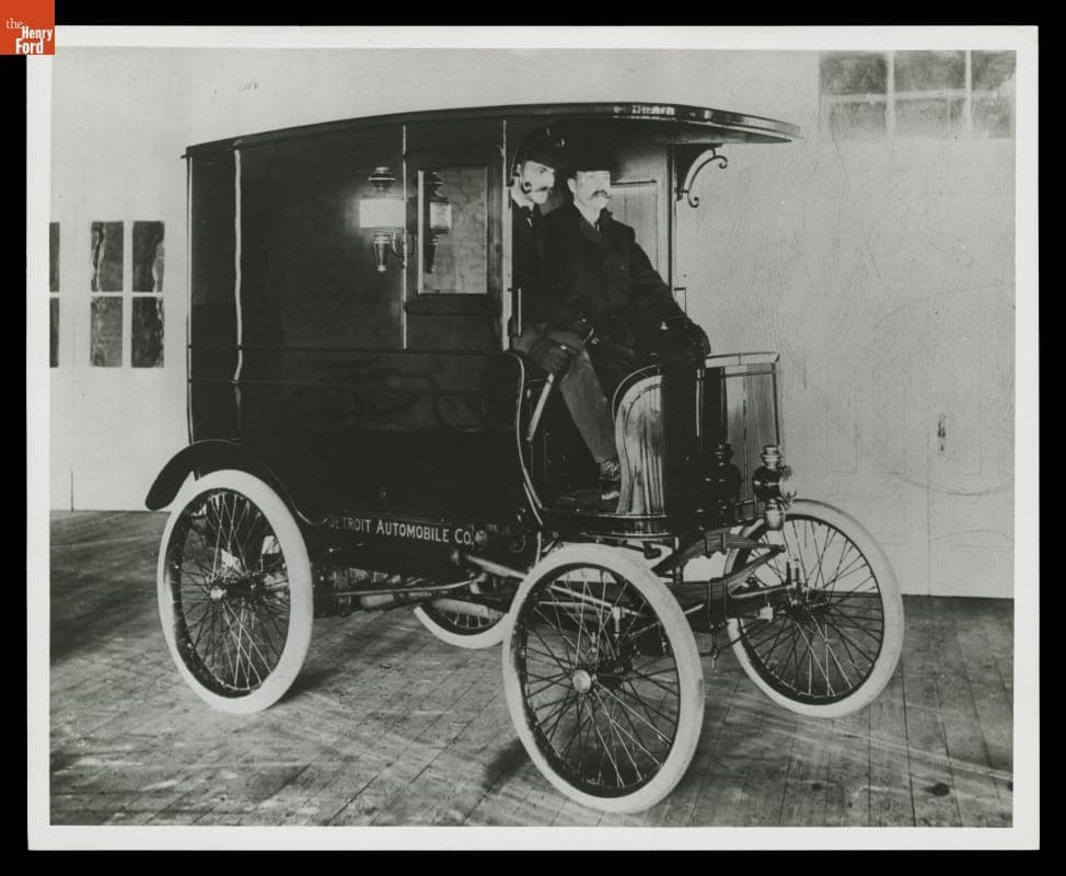 Henry Ford Driving Detroit Automobile Company Truck, circa 1900