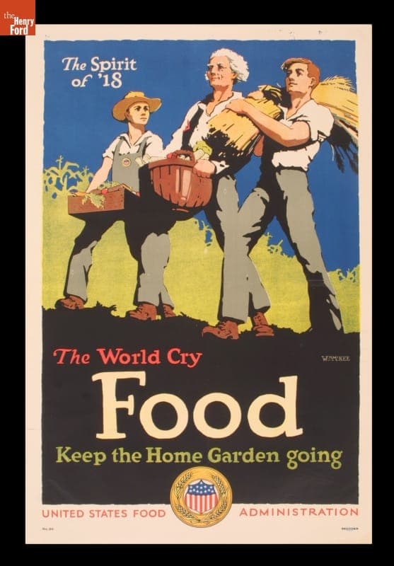 Poster, "The Spirit of '18, Food- Keep the Home Garden Going," 1918
