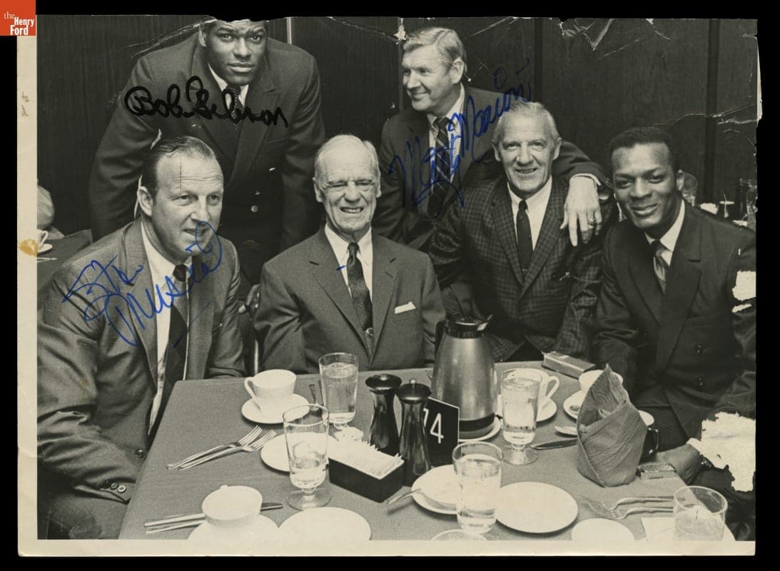 Curt Flood with Stan Musial, Bob Gibson, Marty Marion, Connie Mack and Others at a Dinner Function, circa 1975