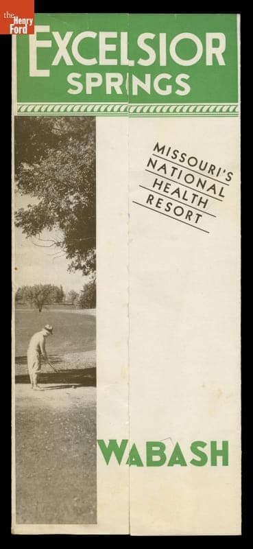 Brochure for Wabash Railway Company, "Excelsior Springs, the Mecca of Golfers," Excelsior Springs Junction, Missouri, 1931