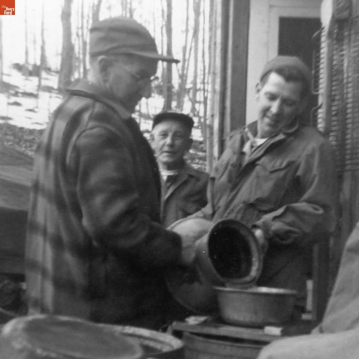 THF611286 / Bob Kelley Pouring Sap at the Sugar House, 1959
