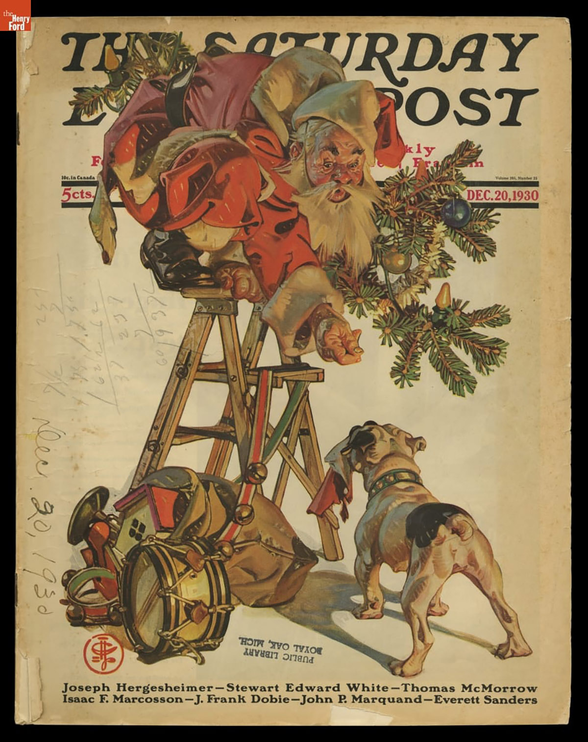Leyendecker’s now-iconic depiction of Santa Claus featured on the December 20, 1930, cover of The Saturday Evening Post.