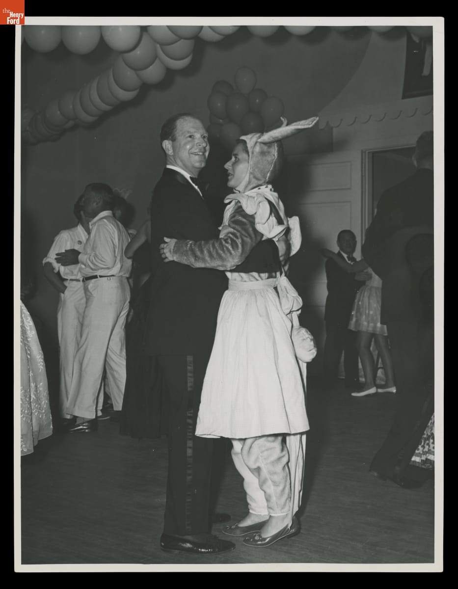 Harvey and Elizabeth Firestone’s daughter Anne in her rabbit costume at the White Elephant Ball in 1956