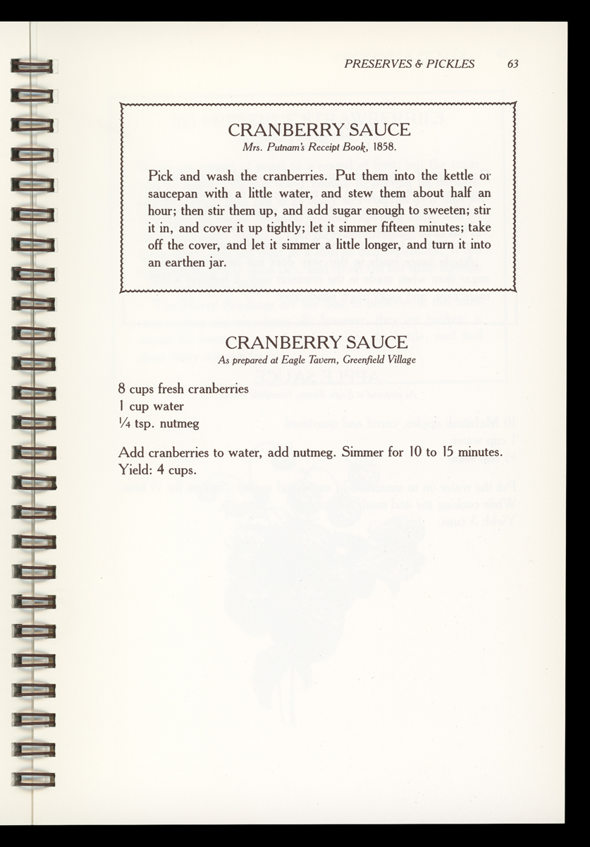 Eagle Tavern Cookbook, 1988.